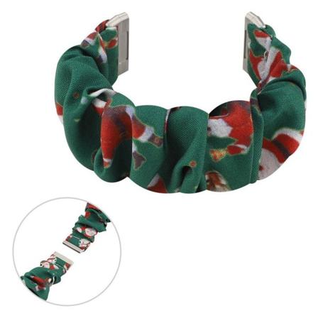Hårbånd rem til Fitbit Versa 3 - Santa Ringing the Bell Green