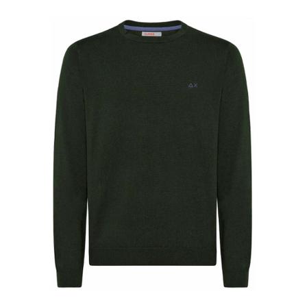 Sun68 Round-neck Strik Grøn, Herre Strik, Størrelse: L