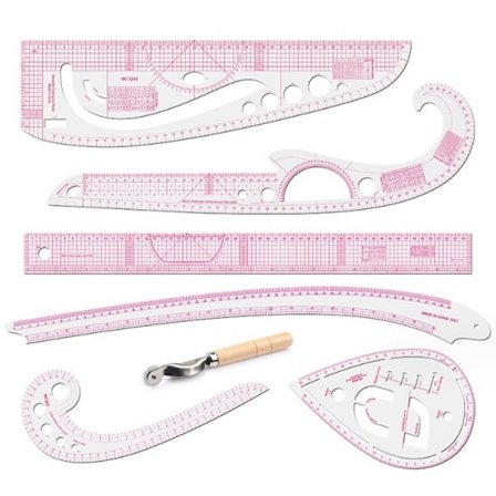 7 Stlye Syning Lineal Sæt, Metrisk Lineal Sæt Fransk Kurve Tem