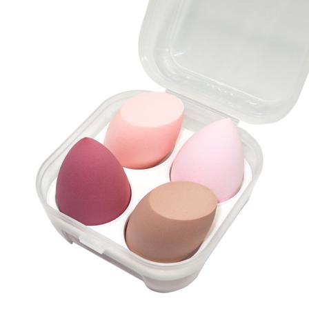4st Sminksvampset Set Kosmetisk Svamp Sminkverktyg Pink 4pcs