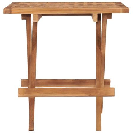 Vidaxl Hopfällbart Trädgårdsbord 50x50x50 Cm Massivt Teakträ Brun
