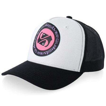 Quiksilver - Svart trucker Caps - Kids Decades Cotton H White/Black A-Frame Trucker @ Hatstore