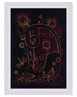 Broderikit Billede Kat Rød - Riolis