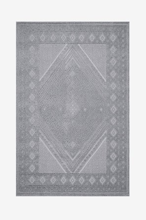 KM Home - Tæppe Hampton til indendørs brug/udendørs brug - Grå - Udendørstæpper - 200X290 - Fra Homeroom