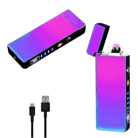 Elektrisk lighter, dobbelt lysbue elektrisk lighter, USB-lighter med PVD-belægning, USB genopladelig elektrisk