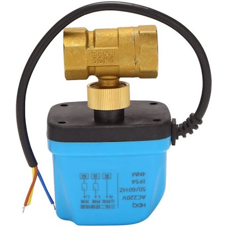 2-vägs zonventilmotor Vägventil Elektrisk kulventil Elektrisk backventil 220V DN20 (G3/4 tum) Backventil