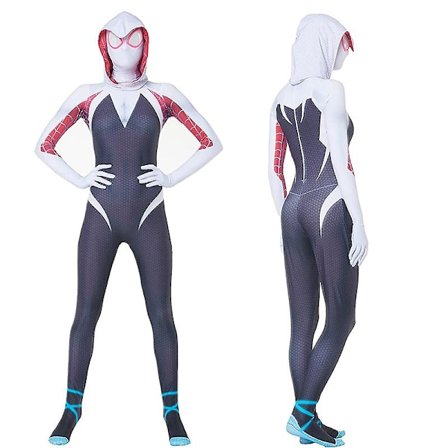 Spiderman Bodysuit Superhjälte Gwen Stacy Cosplay Kostym Jumpsuit Mask Kostym Flickor Kvinna Body Halloween Vuxen Barn Z