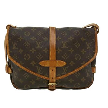 Louis Vuitton Vintage, Pre-owned Saumur 30 Monogram Messenger Bag Bruin, Dames, Maat:ONE Size