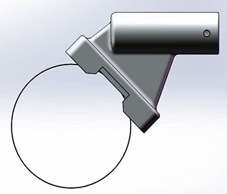 FLAGGHOLDER FOR RØRKONSTRUKSJON 5-8CM DIAMETER METALL