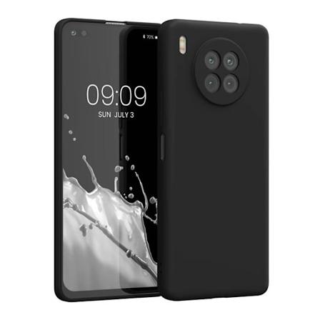 Kwmobile - 57025.01 - Fodral kompatibelt med Honor 50 Lite Fodral - Mjukt skyddande silikonfodral - Svart