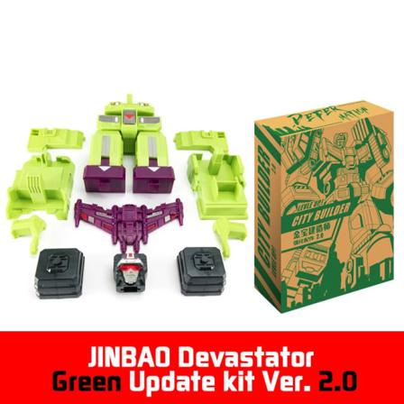 JINBAO Update Kit Parts Ver 2.0 Transformation Action Figur Leksaker Mästerverk Devastator Film Modell Deformation Bilrobotdockor green 2 with box