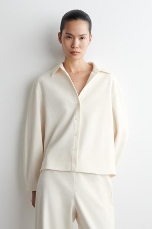 COS Corduroy Shirt in White - Women