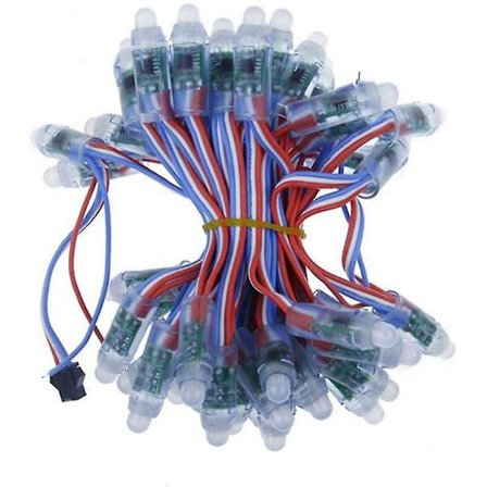 100 stk/pakke 12mm Ws2811 2811 Ic Rgb Led Pixel Modulstreng