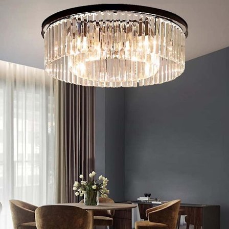 55cm Hængende Lanterne Flush Mount Lys Metal Messing Klassisk