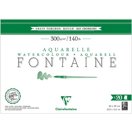 Fontaine Watercolor block Roughx36 cm 300g