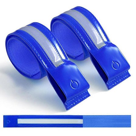 L8 2 stk. USB-oppladbart refleksarmbånd sykling nattløping sport LED-lys armbånd (LGL)