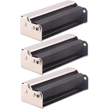 3 st Cigarettrullmaskin 70mm Cigarettrullmaskin Metall Cigarettrullmaskin Svart Cigarettrullmaskin Svart Cigarett