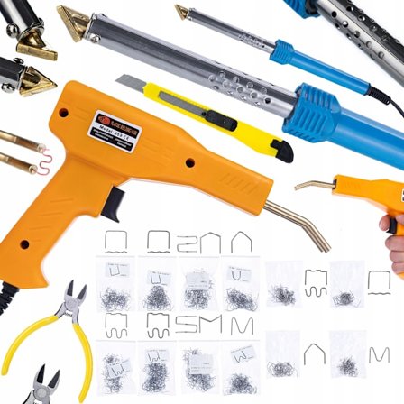 Plastsveissett 80W BL80W Electric S + Stiftpistol – 8 Typer | 1000 Stifter | for Bilreparasjon og DIY