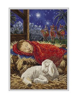 Broderikit Tavla Baby Jesus - LetiStitch