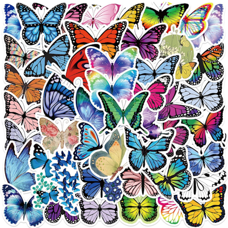 Sommerfugl Klistremerker Pakke - Fargerike Vanntette Klistremerker For Ulike Bruksområder