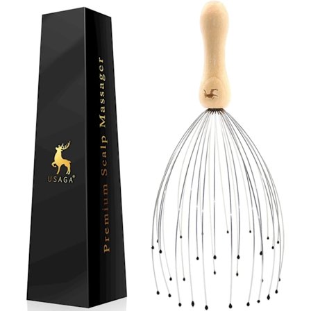 28 Fingers Hodemassasjer, Hodekløer Hodebunnsmassasjer for Hode Kropp Avslappende Tregrep (1 Pakke)