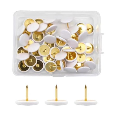 100 kpl painonappeja, valkoisia piirustusneuloja, koristeellisia peukkunappeja, pyöreäpäisiä piirustusneuloja kartalle, kouluun, toimistoon ja 