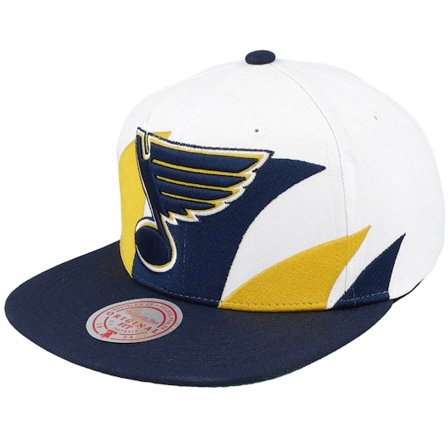 Mitchell & Ness - NHL Weiss snapback Cap - St. Louis Blues Vintage Sharktooth White/Navy Snapback @ Hatstore