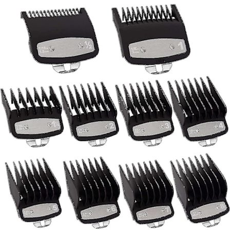 Clipper Guards Klippeguider For Wahl Clipper Med Metallklips (pakke med 10)