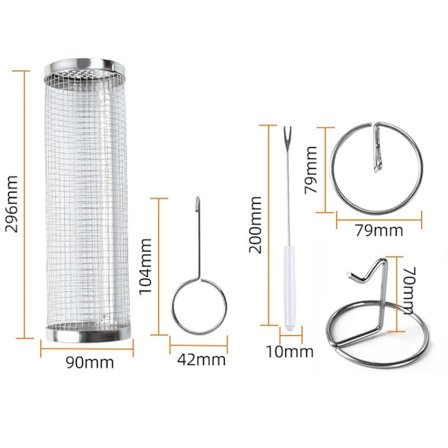 1 sæt Grillkurv BBQ Grillrist 30CM