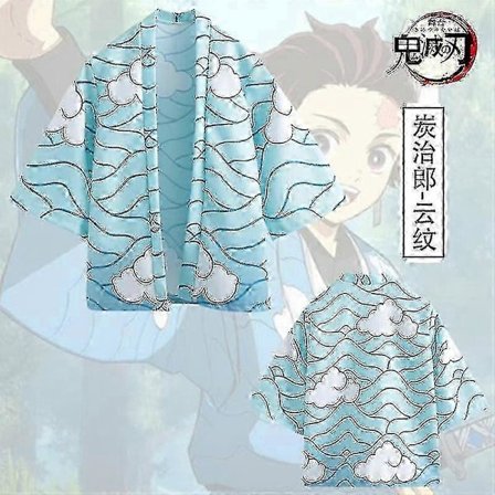 Anime Kimono Haori Yukata Cosplay Kappa Kompatibel med Demon Slayer Fans
