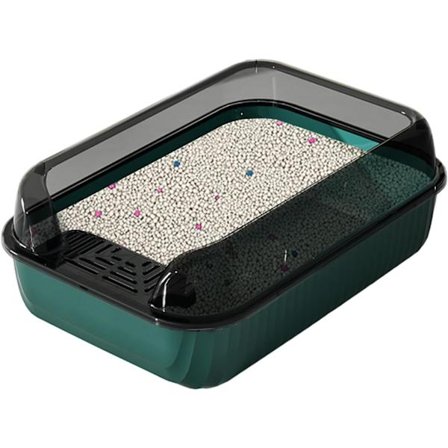 Stor Kattlåda, Stänkskydd, Öppen Toalett, Hög Kattlåda, Kattbajslåda, Stor Husdjurstoalett, Kattlåda