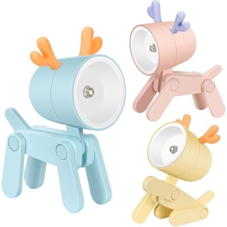 Säädettävä kannettava Kawaii-huoneen sisustus Sarjakuva Mini LED DIY Silmäsuojaus Kotiin Toimistoon Yliopiston asuntolaan Tytöt Pojat Lahja(3 kpl)