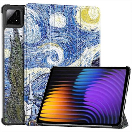 Fodral för Xiaomi Pad 7 Pro/Pad 7 Mönstertryckt Läderställ Tablet Cover - Stjärnklar Himmel