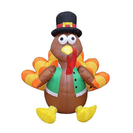 Kiitospäivän ilmatäytteinen kalkkuna, LED-valoilla valaistu puhallettava kalkkuna