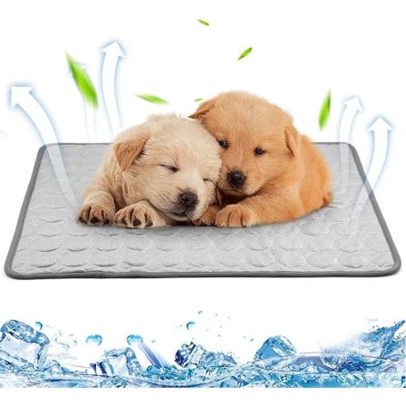 Kylmatta i issilke för hundar och katter - 60x50cm - Perfekt för soffa, korg eller bur - Tvättbar - för sommar och värmebölja_tfrf