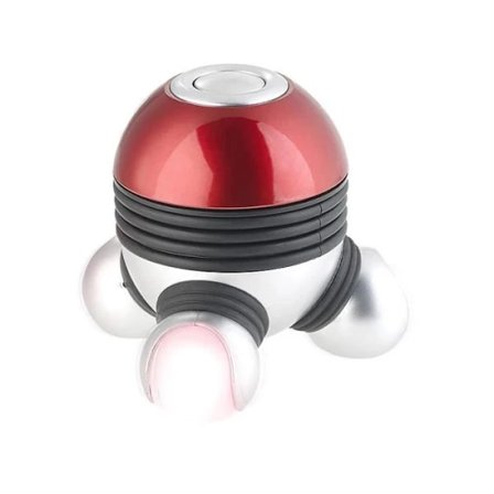 3-hoved vibrerende massageapparat med LED-lys - Rød