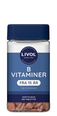 Livol B-vitamin 280 tabl, Helse & Madvarer, B-vitamin, Øvrige