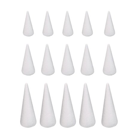 15x Hobby Skum Kegler Polystyren Kegler til Ferie Børn Aktiviteter