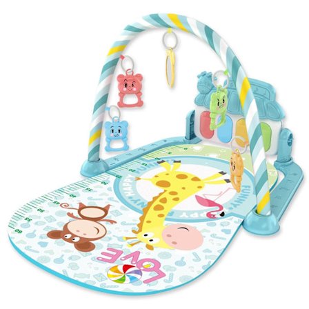 Lekmatta Blå Baby Musik Pedal Piano Fitness Rack (01)