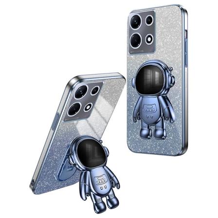 För Transsion Infinix Note 30 VIP 5G Fodral Kickstand Galvanisering PC+TPU Telefonfodral Blue