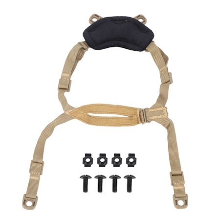 Justerbar Utendørs 4-punkts Hakestropp for MICH Fast Hjelm Tan