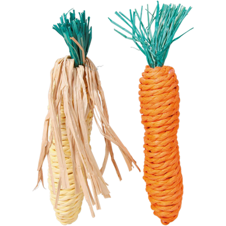 Trixie - Sett med Stray Toys mais- og gulrotblanding 15 cm - Smådyr - Leketøy og aktivering - Smådyrleker - ZOO.no