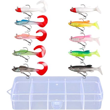 10 stycken Predator Fiskebete, Öringbete, Mjukbete, Havsfisk