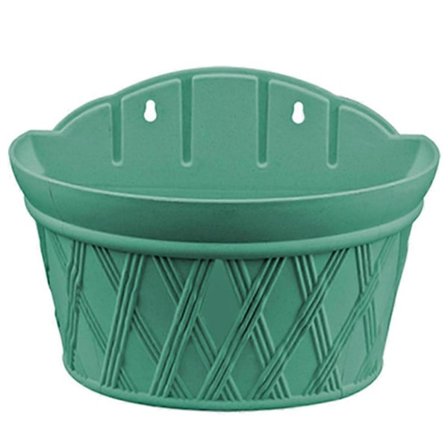 Plastblomsterpotte Simuleringsrotting Vevde Potter Hagedekor Planter Blomsterpotte Hengende Kurv Plast Vegghengende Blomsterpotter Grønn 22x30.5cm 1 