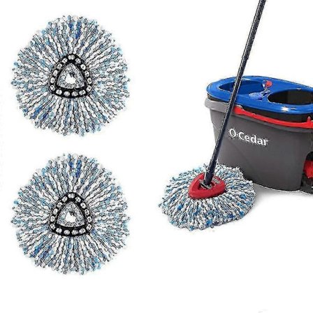 Kompatibel med O-Cedar EasyWring RinseClean Spin Mop Erstatningshoder (2-pakning)