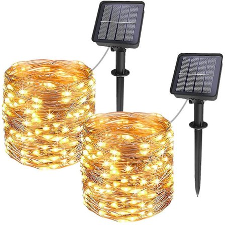Couleur Chaude Guirlande Lumineuse Exterieur Solaire, [lot De DXGHC