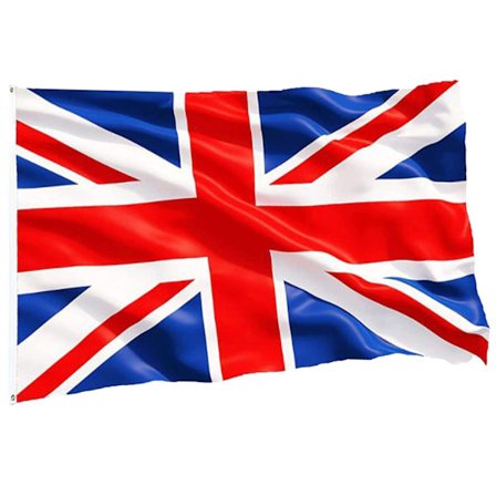 Livlig Union Jack-flagg med øyemottakere, UV-farget motstandsdyktig britisk flagg for gateparade, Storbritannia UK-flagg Kongens kroning Dec