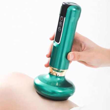 RY-Cupping Sett Gua Sha Massasje 3 i 1, Smart Elektrisk Koppingsenhet 6 Moduser Bærbar Oppladbar Skrapemassasje (Grønn)