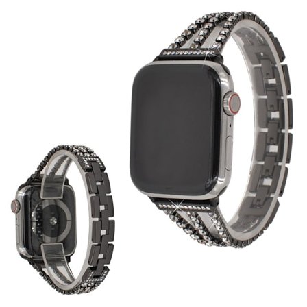 Apple Watch Series 5 44mm rhombus klockarmband - svart