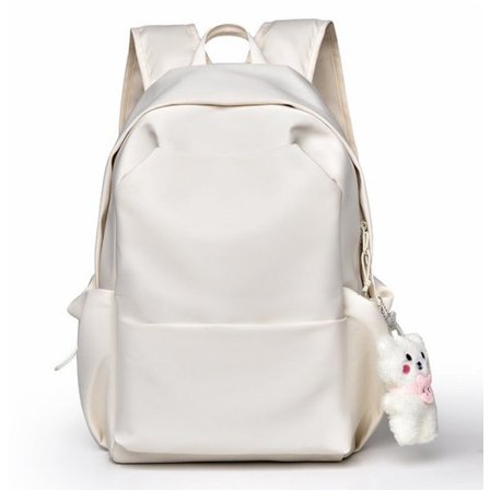 Ryggsekk - Skolesekk - Universell for både menn og kvinner - Laptop-ryggsekk - Skolesekk - Lys beige